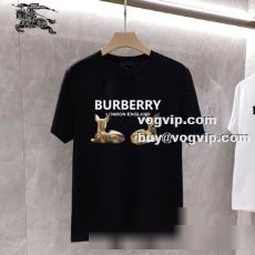 2022 バーバリー BURBERRY 半袖Tシャツ バーバリーコピー 耐久性に優れ 2色可選 tシャツ メンズ 半袖 無地 レディース 綿100％