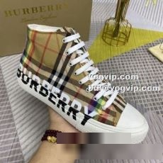 2022秋冬 カジュアルシューズ バーバリー BURBERRY 高級感演出 スニーカー ハイトップシューズ BURBERRYブランド 偽物 通販 高機能防滑ソール