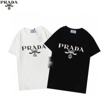 気軽にカジュアルに使える  2022  プラダコピー高級感ある  PRADAコピー 半袖Tシャツ 2色可選 