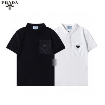 半袖Tシャツ 2色可選 首胸ロゴ プラダコピー PRADAコピー 存在感◎ 2022  