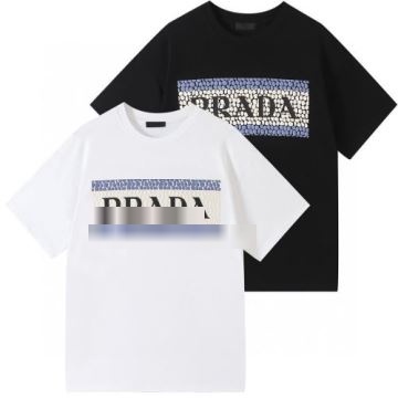 2022 個性派 プラダコピー PRADAコピー スタイルアップ効果 半袖Tシャツ 2色可選      