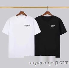 激安大特価2023 PRADAスーパーコピー 激安 店舗で人気満点 プラダ偽物ブランド半袖Tシャツ2色可選