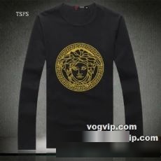 2022秋冬 希少価値大！ ヴェルサーチ VERSACEスーパーコピー 長袖Tシャツ 2色可選