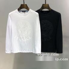 高品質 人気 2022秋冬 ヴェルサーチコピー VERSACE 長袖Tシャツ 2色可選