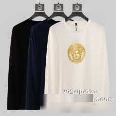 人気新品★超特価★ 2022秋冬 ヴェルサーチブランド 偽物 通販 VERSACE 長袖Tシャツ 3色可選