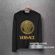 2022秋冬 綺麗に決まるフォルム！ ヴェルサーチコピー ブランド VERSACE 長袖Tシャツ 4色可選