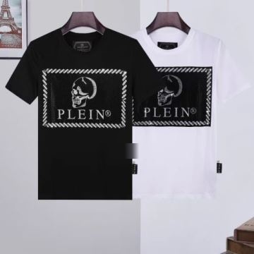 絶対オススメ?2022春夏 半袖Tシャツ フィリッププレインブランド 偽物 通販 フィリッププレイン PHILIPP PLEIN 2色可選