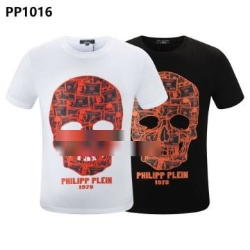 Tシャツ 半袖 無地 メンズ 2色可選 SALE!今季 フィリッププレイン PHILIPP PLEIN 2022春夏 半袖Tシャツ フィリッププレインスーパーコピー