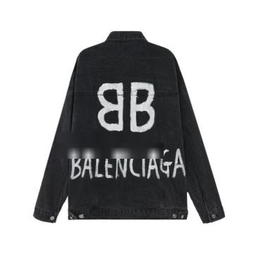 バレンシアガコピー 復古して古い  osゆったり痩せて見える BALENCIAGAコピー 高評価の人気品  2022 デニムジャケット