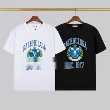  BALENCIAGAブランドコピー  爆発的通販2022 バレンシアガコピー ブランド半袖/Tシャツ超激得100%新品 2色可選