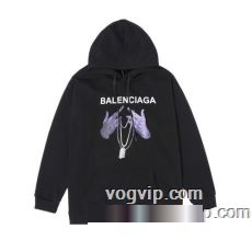 23FW最も需要のある HOT新作登場 バレンシアガブランド コピー BALENCIAGA パーカー 2色可選 肌触りの良い柔らかな質感のコットン混フリースパーカー