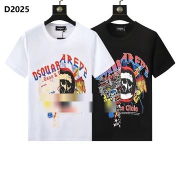 2022 上質 DSQUARED2コピー  半袖Tシャツ 超目玉 肌に馴染みやすい  2色可選  ディースクエアードコピー 