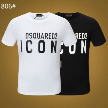 半袖Tシャツ 格安！ 2色可選 ディースクエアード DSQUARED2偽物ブランド 2022春夏 頑丈な素材