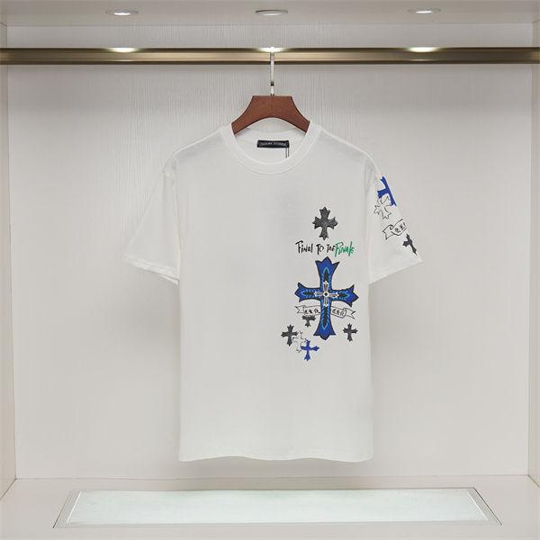 CHROME HEARTS コピー Tシャツ 2色 純綿生地 ロゴ プリント クロムハーツ