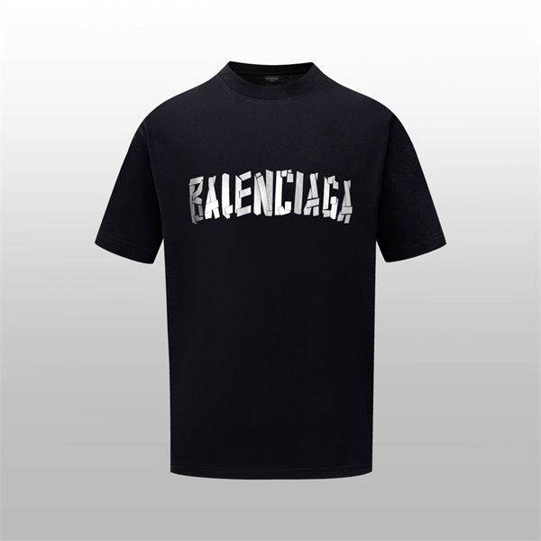 BALENCIAGA スーパーコピー Ｔシャツ リフレクター ロゴ 貼り付け プリント ユニセックス バレンシアガ