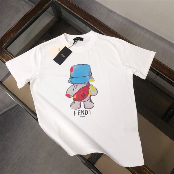 FENDI スーパーコピー Ｔシャツ クマ 熊 かわいい 純綿生地 2色 フェンディ