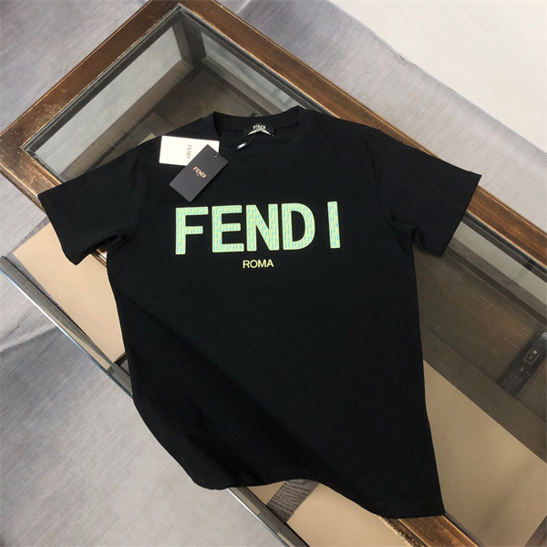 フェンディ コピー Ｔシャツ ロゴ プリント 柄 2色 100%コットン ユニセックス FENDI