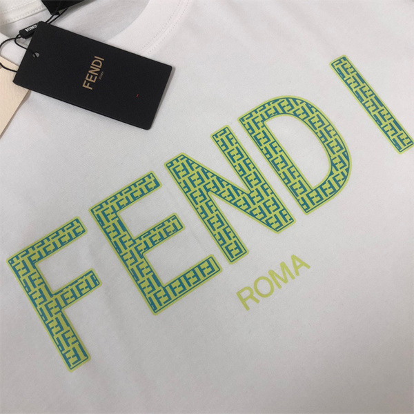 フェンディ コピー Ｔシャツ ロゴ プリント 柄 2色 100%コットン ユニセックス FENDI