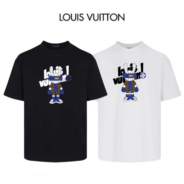 LOUIS VUITTON定番大人気 ヴィトンアメリカンスタイルの半袖Tシャツコピー 激安超実用