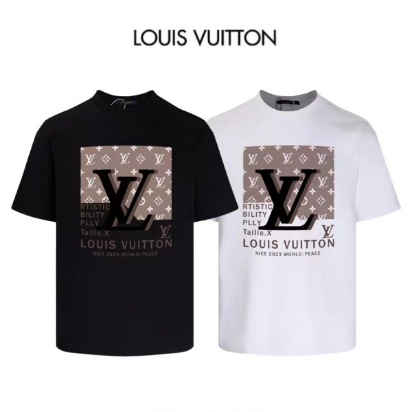 LOUIS VUITTON ルイヴィトン偽物 非常に人気のあるスタイル 半袖Tシャツユニセックス